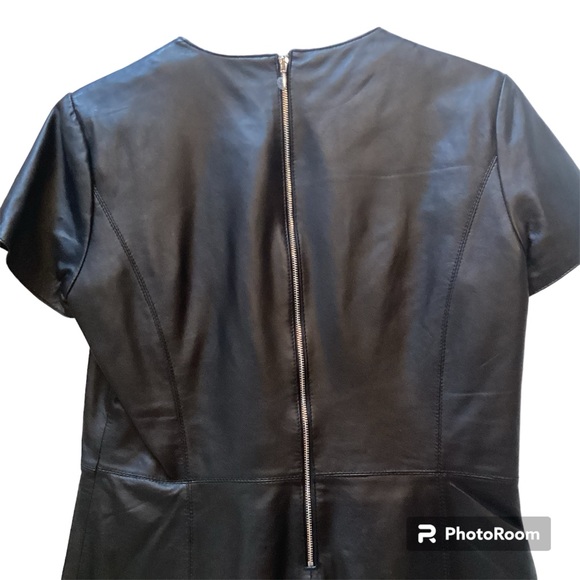 Neiman Marcus LEATHER T-Shirt - Genuine Napa Leather - Polyester Lined - Size L - Picture 5 of 9